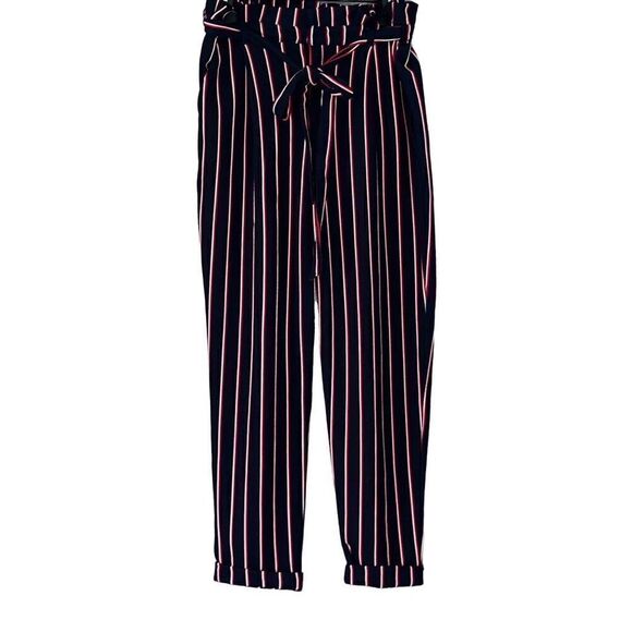 Almost Famous red, white & blue striped stretch waist pants medium - Picture 1 of 5